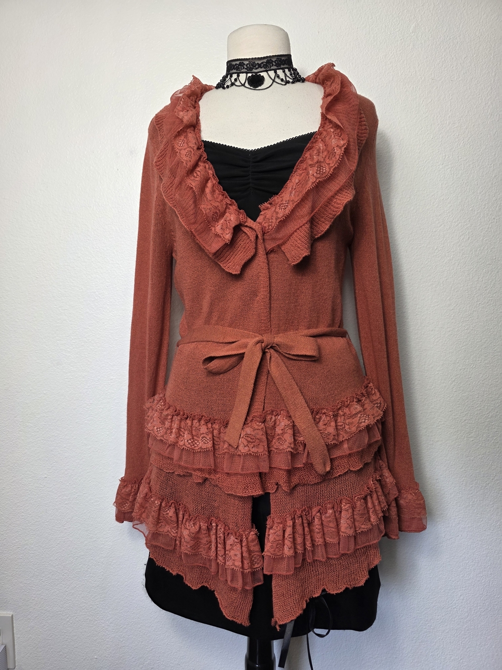 Burnt Orange Whimsical Fairy Cardigan